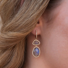 14KT Rose Gold Labradorite Diamond Splendor Earrings
