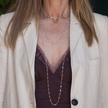 14KT White Gold Precious Topaz 36"  Necklace