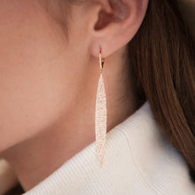 14KT Rose Gold Diamond Petal Drop Earrings