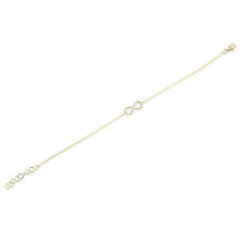 14KT Yellow Gold Diamond Small Infinity Bracelet