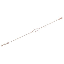 14KT Rose Gold Diamond Oval Bracelet