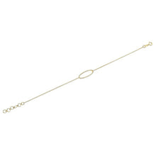 14KT Yellow Gold Diamond Oval Bracelet