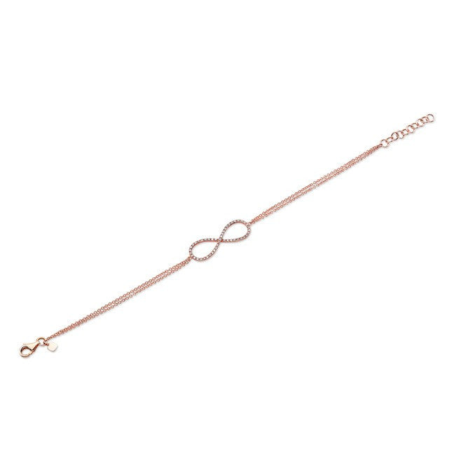14KT Rose Gold Diamond Infinity Bracelet