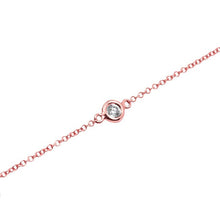 14KT Rose Gold Diamond Solitaire Bracelet