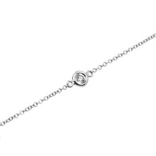 14KT White Gold Diamond Solitaire Bracelet