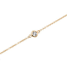 14KT Yellow Gold Diamond Solitaire Bracelet