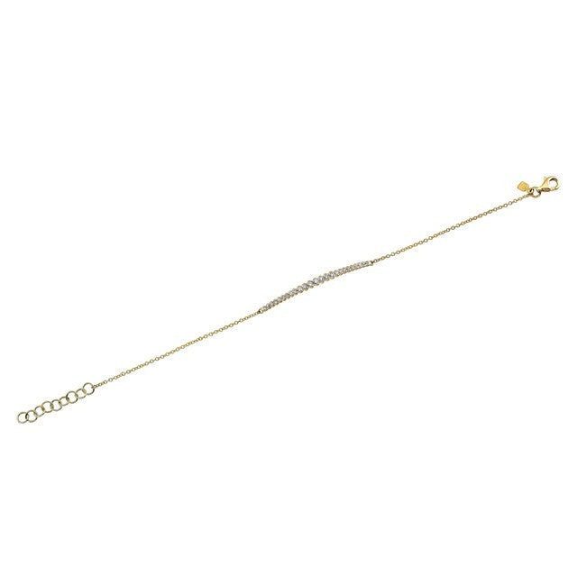 14KT Yellow Gold Bezel Set Diamond Bracelet