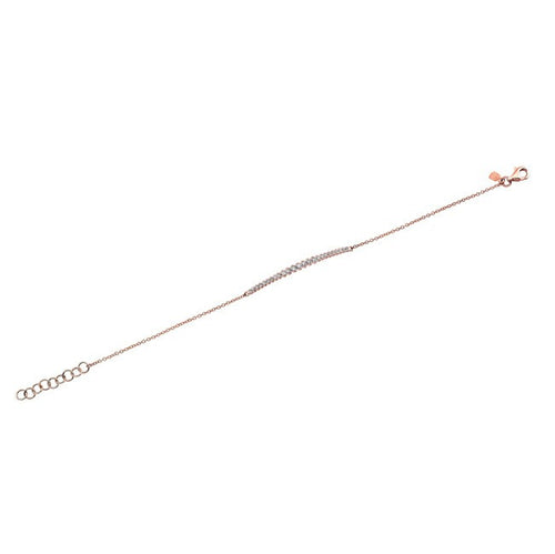 14KT Rose Gold Bezel Set Diamond Bracelet