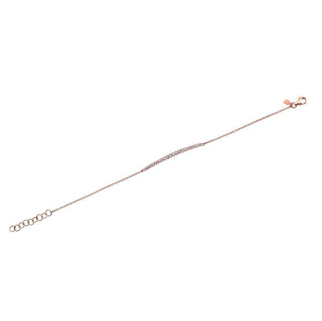 14KT Rose Gold Bezel Set Diamond Bracelet