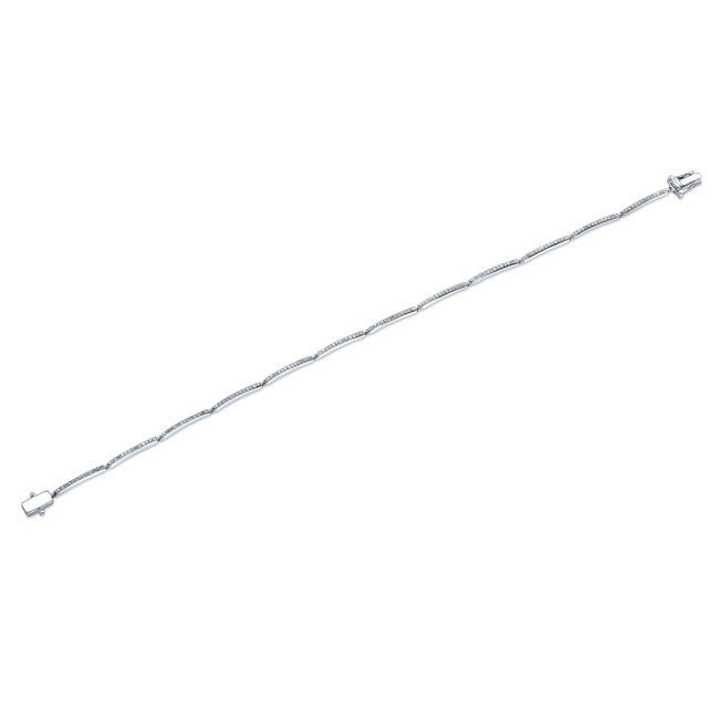 14KT White Gold Diamond Link Bracelet
