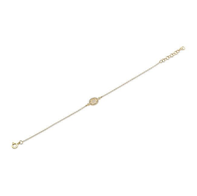 14KT Yellow Gold Diamond Slice Bracelet