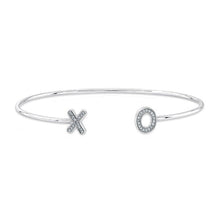14KT White Gold Diamond XO Cuff