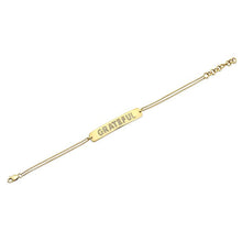 14KT Yellow Gold Diamond Grateful Bracelet