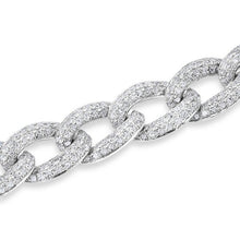14KT White Gold Diamond Chain Link Magnificence Bracelet