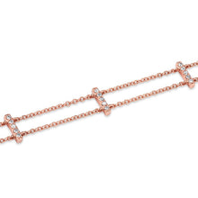 14KT Rose Gold Diamond Base Bar Bracelet