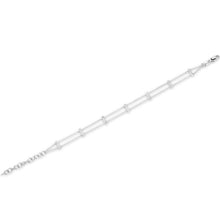 14KT White Gold Diamond Base Bar Bracelet