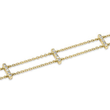 14KT Yellow Gold Diamond Base Bar Bracelet