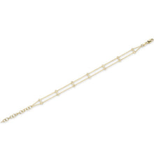 14KT Yellow Gold Diamond Base Bar Bracelet
