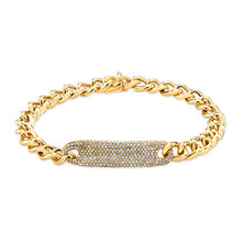 14KT Yellow Gold Diamond Luxe ID Bracelet