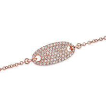 14KT Rose Gold Diamond Mini ID Chain Bracelet