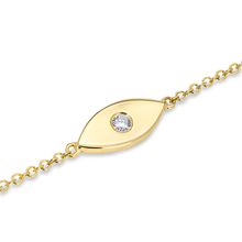 14KT Yellow Gold Evil Eye Diamond Bracelet