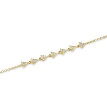 14KT Yellow Gold Diamond Triangle Totem Bracelet
