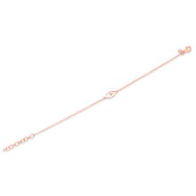 14KT Rose Gold Evil Eye Diamond Bracelet