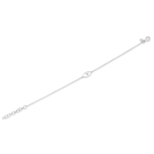 14KT White Gold Evil Eye Diamond Bracelet