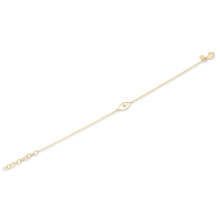 14KT Yellow Gold Evil Eye Diamond Bracelet