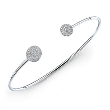 14KT Rose Gold Diamond Disc Cuff