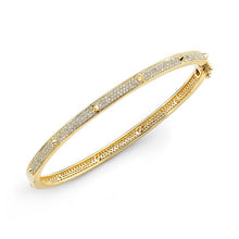 14KT Yellow Gold Diamond Spike Bangle