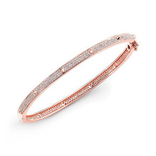14KT Rose Gold Diamond Spike Bangle
