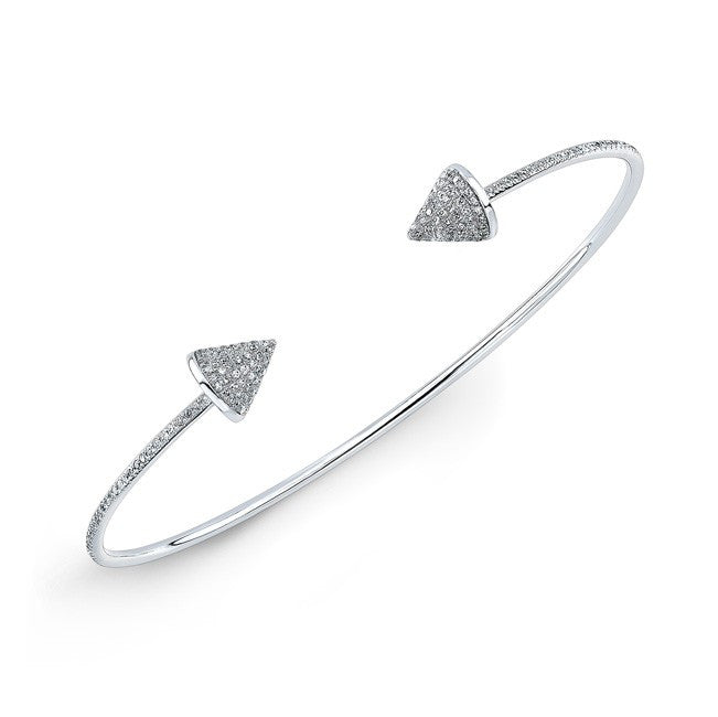 14KT White Gold Diamond Taurus Cuff