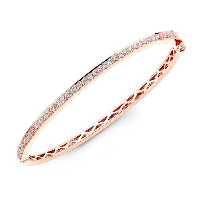14KT Rose Gold Diamond Bangle
