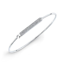 14KT White Gold Diamond Crochet Latch Bracelet
