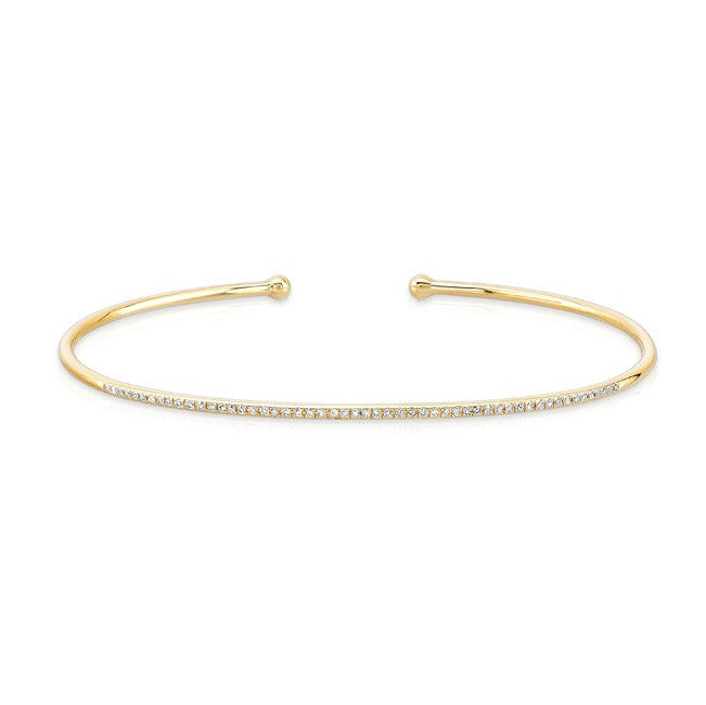 14KT Yellow Gold Diamond Cuff