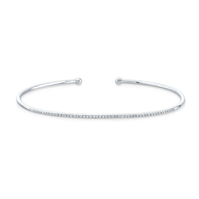 14KT White Gold Diamond Cuff