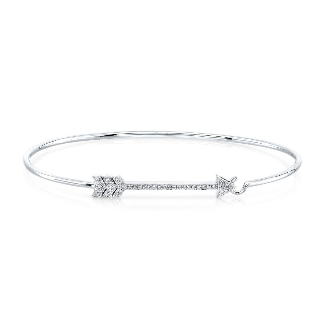14KT White Gold Diamond Cupid Bracelet