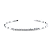 14KT White Gold Bezel Set Diamond Cuff