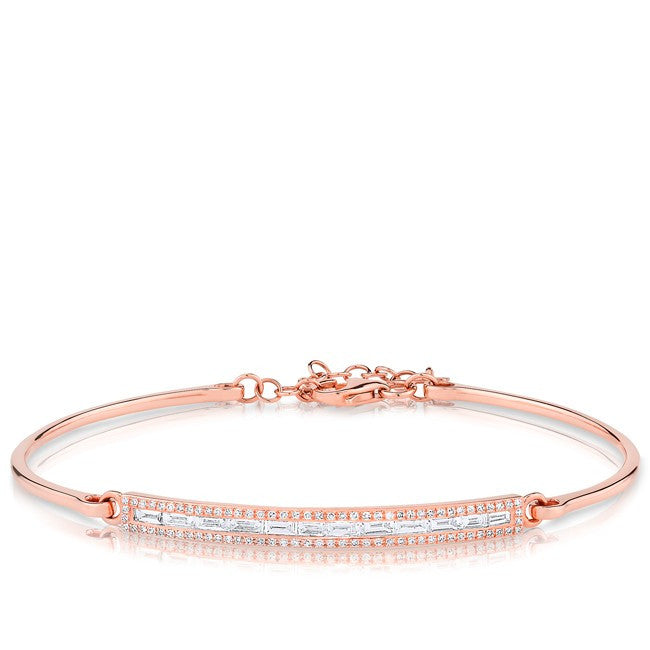 14KT Rose Gold Olivia Baguette Bracelet