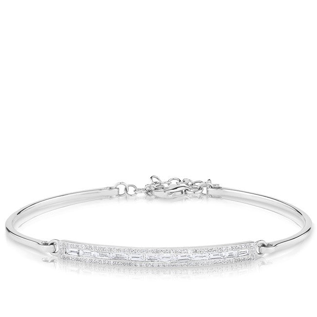 14KT White Gold Olivia Baguette Bracelet