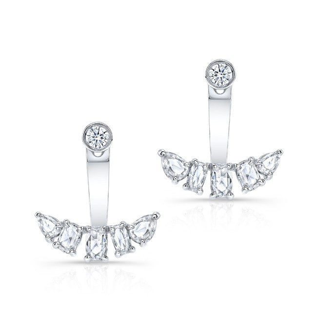 14KT White Gold Diamond Bijou Floating Earrings