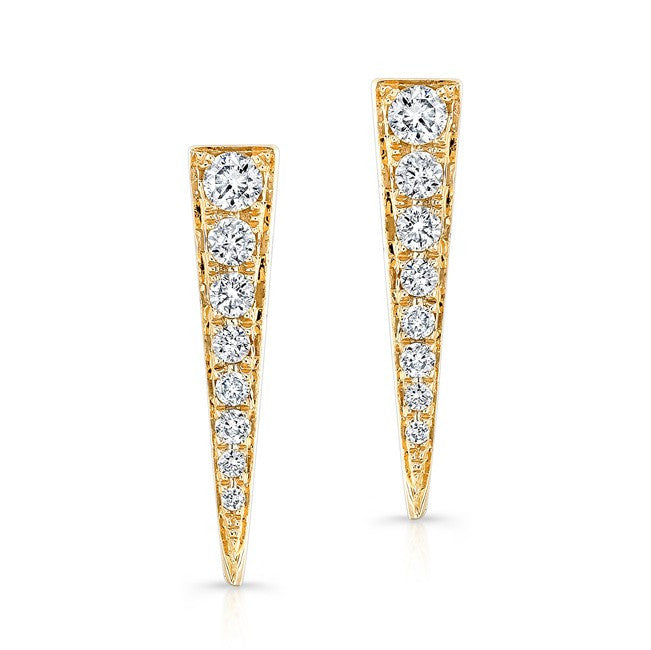 14KT Yellow Gold Diamond Dagger Earring