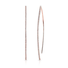 14KT Rose Gold Diamond Wishbone Earrings