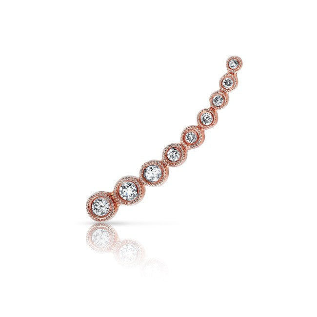 14KT Rose Gold Diamond Shooting Star Ear Cuff