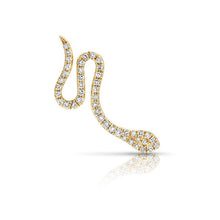 14KT Yellow Gold Diamond Snake Ear Cuff