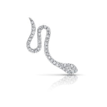 14KT White Gold Diamond Snake Ear Cuff