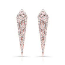 14KT Rose Gold Diamond Mini Spear Earrings