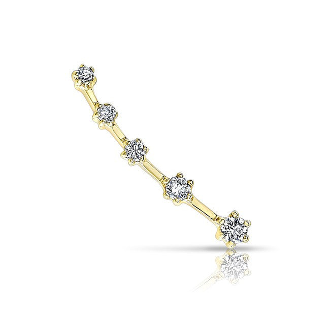 14KT Yellow Gold Diamond Organic Ear Cuff