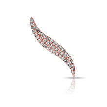14KT Rose Gold Diamond Swerve Ear Cuff